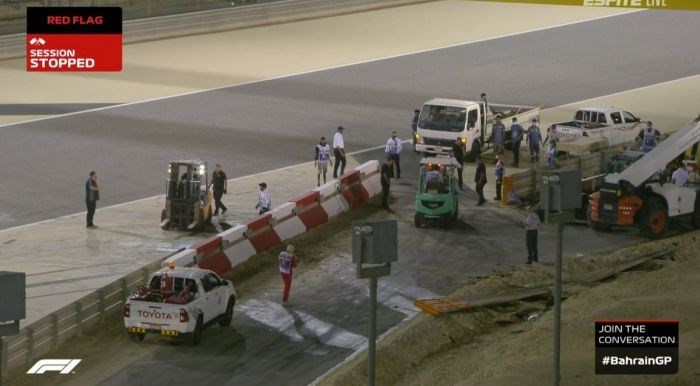 令人触目惊心的F1巴林站严重事故